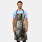 マンハッタンのスカイライン、黒と白の空中。 エプロン (着用した状態)