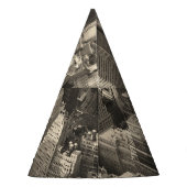 マンハッタンのスカイライン、黒と白の空中。 パーティーハット (裏面)