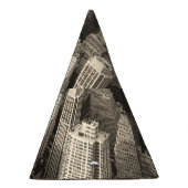 マンハッタンのスカイライン、黒と白の空中。 パーティーハット (右)