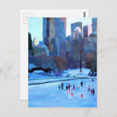 マンハッタンのニューヨークセントラルパークアイスアンドウィンター ポストカード (正面/裏面)