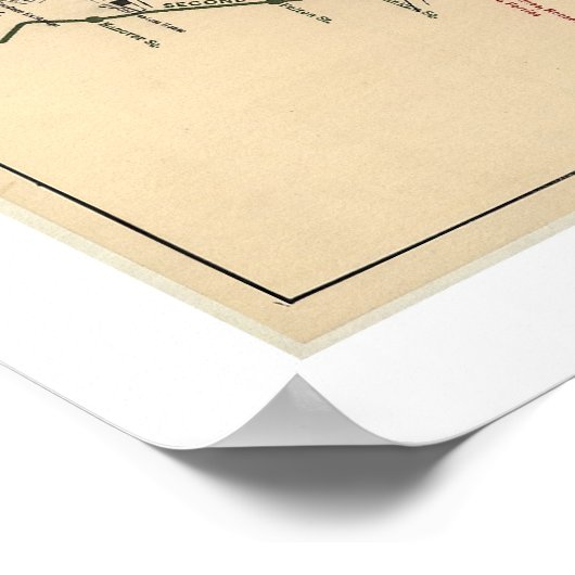 マンハッタンのホテルと劇場の地図1906 ポスター (角)