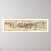 マンハッタンのホテルと劇場の地図1906 ポスター (正面)