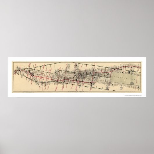 マンハッタンのホテルと劇場の地図1906 ポスター (正面)