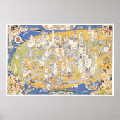 マンハッタンの地図1789年～1939年 ポスター (正面)