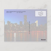 マンハッタンの夜のスカイライン – ニューヨーク ポストカード (裏面)