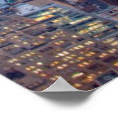 マンハッタンの日没の広い景色 ポスター (角)