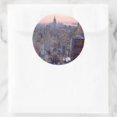 マンハッタンの日没の広い景色 ラウンドシール (バッグ)