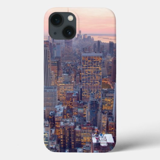 マンハッタンの日没の広い景色 Case-Mate iPhoneケース (裏面)