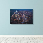 マンハッタンの空中表示 キャンバスプリント (インサイチュ (ウッドフロア))