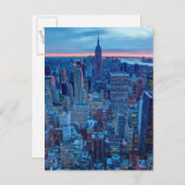 マンハッタンの超高層ビルが灯されている ポストカード (正面/裏面)