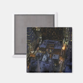 マンハッタンの隠れたクリスマスツリーを夜に マグネット (正面/裏面)