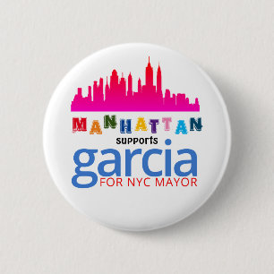 マンハッタンはNYC市長にキャスリン·ガルシアを支持 缶バッジ