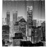 マンハッタンアンダーザスターズin白黒 シャワーカーテン (正面)