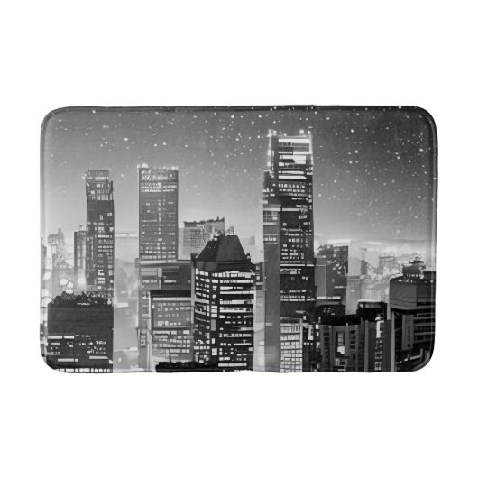 マンハッタンアンダーザスターズin白黒 バスマット (正面)