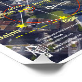 マンハッタンオリオンスターマップ ポスター (コーナー)