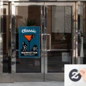 マンハッタンカクテルウォールアート ウィンドウサイン (オフィスドア)