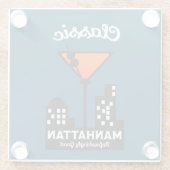 マンハッタンカクテルウォールアート ガラスコースター (裏面)