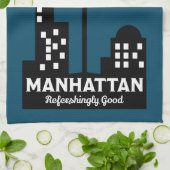 マンハッタンカクテルウォールアート キッチンタオル (折り畳み)