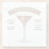 マンハッタンカクテルレシピアートコースター ガラスコースター (裏面)