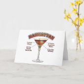 マンハッタンカクテルレシピアート カード (黄色い花)