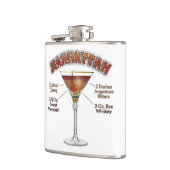 マンハッタンカクテルレシピアート フラスク (左)