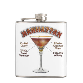 マンハッタンカクテルレシピアート フラスク