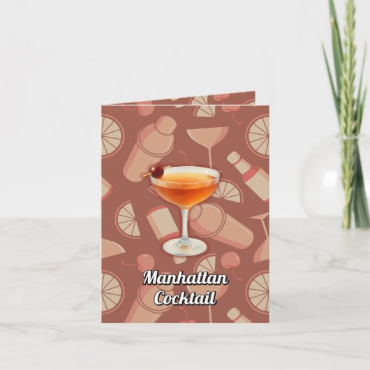 マンハッタンカクテルレシピ カード (正面)