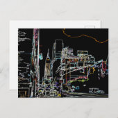 マンハッタンカラフルのスカイライン ポストカード (正面/裏面)