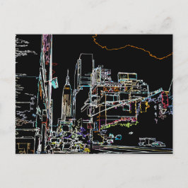 マンハッタンカラフルのスカイライン ポストカード
