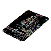 マンハッタンカラフルのスカイライン マグネット (左側)