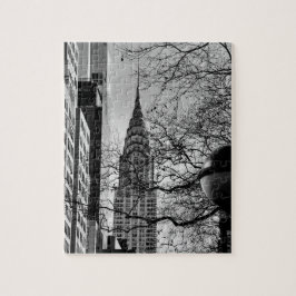 マンハッタンクライスラー建物インウィンターパズル ジグソーパズル