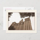 マンハッタンシティ建物セピアポストカード ポストカード (正面/裏面)
