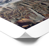 マンハッタンシュールレアリストビューc1920sアーインスパイアト ポスター (角)