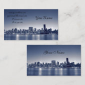 マンハッタンスカイライン、ニューヨークシティ 名刺 (正面/裏面)