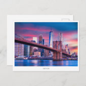 マンハッタンスカイライン,ニューヨークホリデーポストカード シーズンポストカード (正面/裏面)