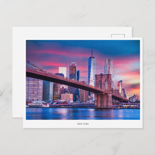 マンハッタンスカイライン,ニューヨークホリデーポストカード シーズンポストカード (正面/裏面)