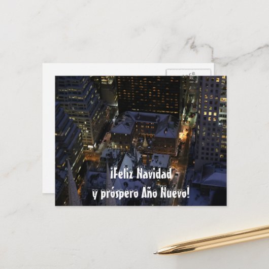 マンハッタンスペインののクリスマスツリー ポストカード (正面/裏面インサイチュ)