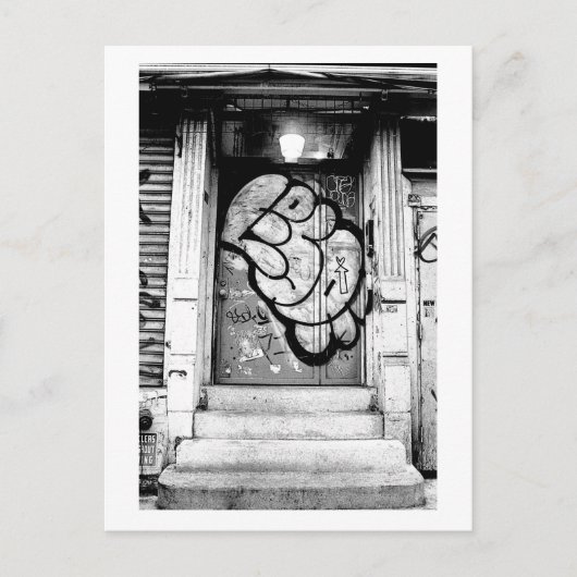 マンハッタンソーホグラフィティタグ付き出入り口はがき ポストカード (正面)