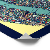 マンハッタンニューヨークの地図 ポスター (角)