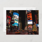 マンハッタンニューヨークの夜にポストカードタイムズスクエア ポストカード (正面/裏面)