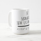 マンハッタンニューヨークシティコーディネート コーヒーマグカップ (正面左)