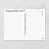 マンハッタンニューヨークシティハーバーヴィンテージスカイライン シーズンポストカード (裏面)