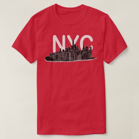マンハッタンニューヨークシティライト Tシャツ (デザイン正面)