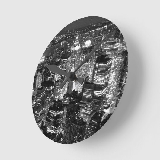 マンハッタンニューヨークシティ ラウンド壁時計 (傾斜)