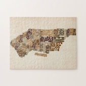 マンハッタンニューヨークタイポグラフィの文字地図 ジグソーパズル (横)