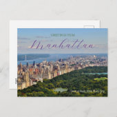 マンハッタンニューヨークポストカードからの挨拶 ポストカード (正面/裏面)