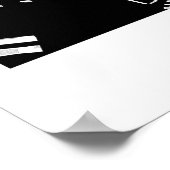 マンハッタンニューヨークモダンシティモノクロームの地図 ポスター (角)