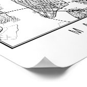 マンハッタンニューヨーク通りマップ ポスター (角)