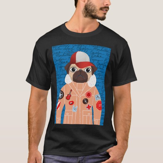 マンハッタンパグ Tシャツ (正面)