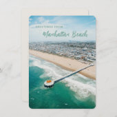 マンハッタンビーチはがきグリーティパーソナライズされたング 招待状 (正面/裏面)